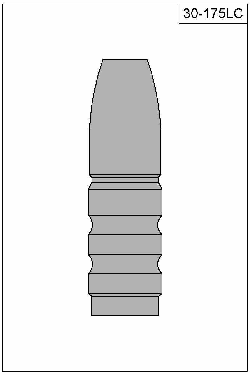 Filled view of bullet 30-175LC