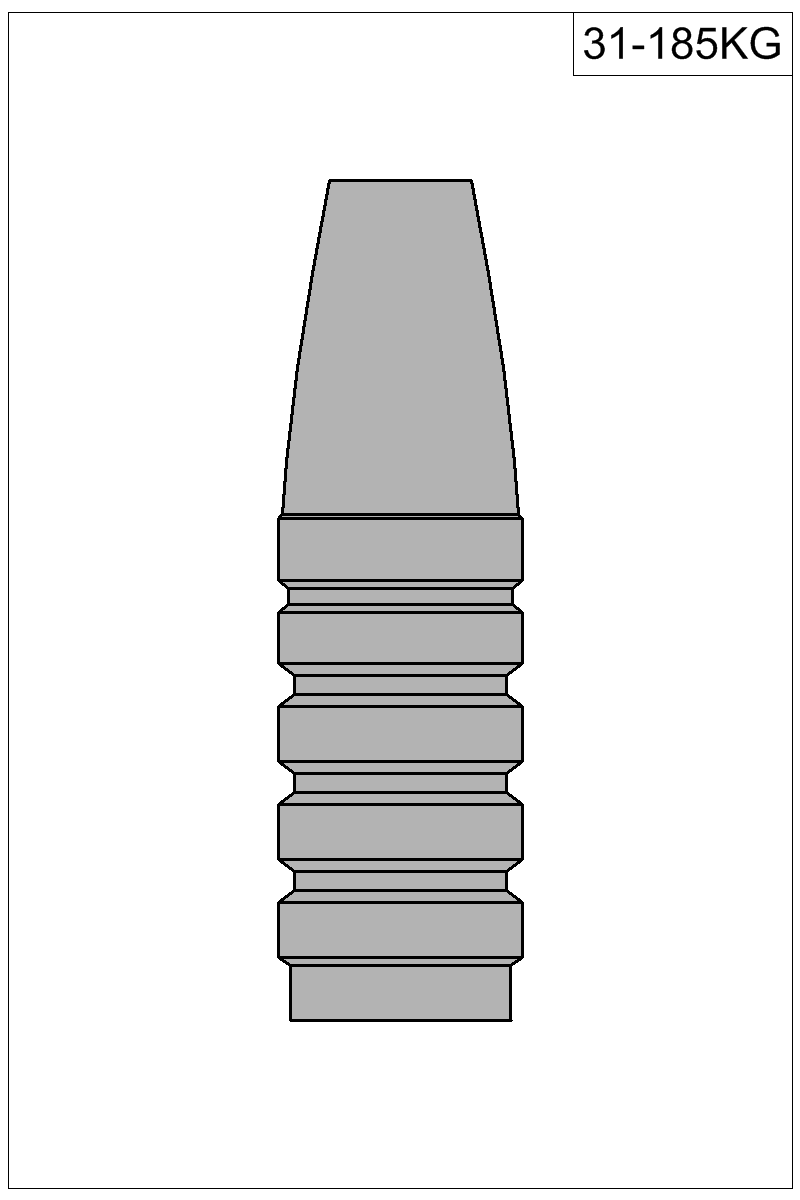 Filled view of bullet 31-185KG