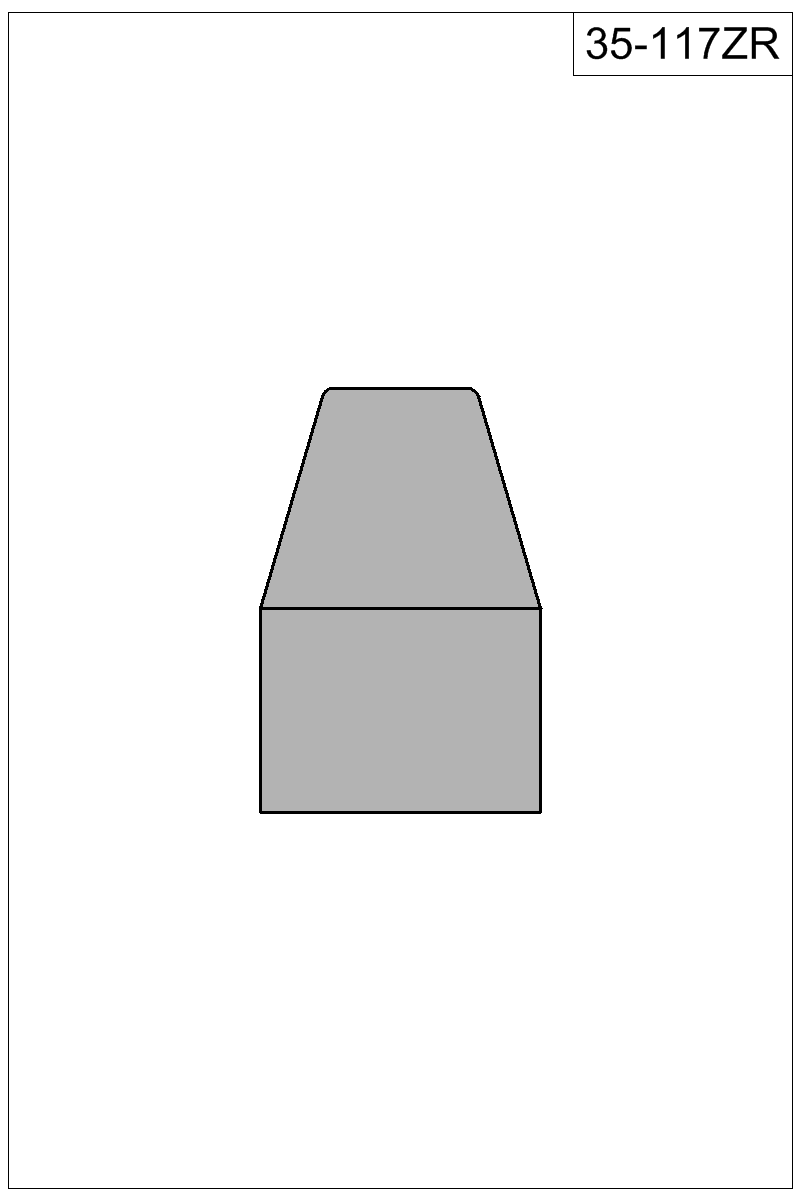 Accurate Molds catalog #35-117ZR Filled view of bullet 35-117ZR.