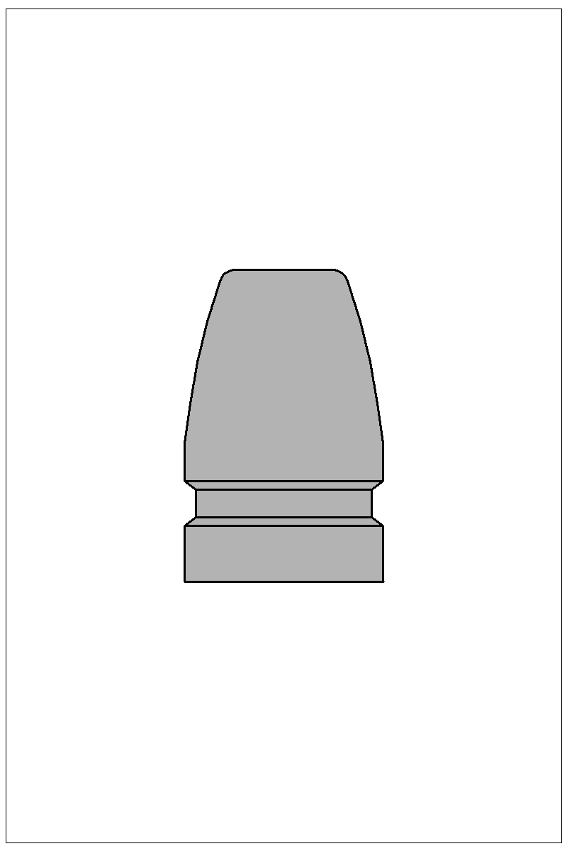 Accurate Molds catalog #35-125P Filled view of bullet 35-125P.