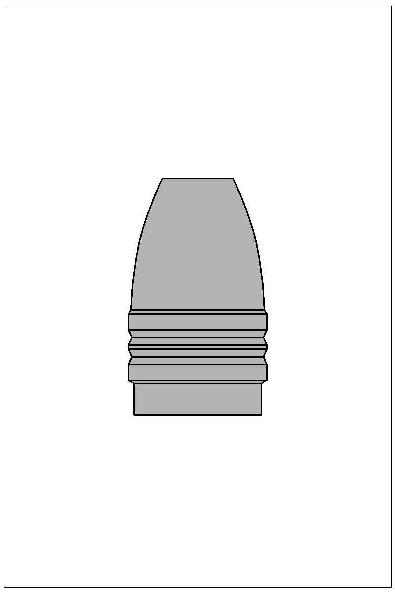 Accurate Molds catalog #35-135C Filled view of bullet 35-135C.