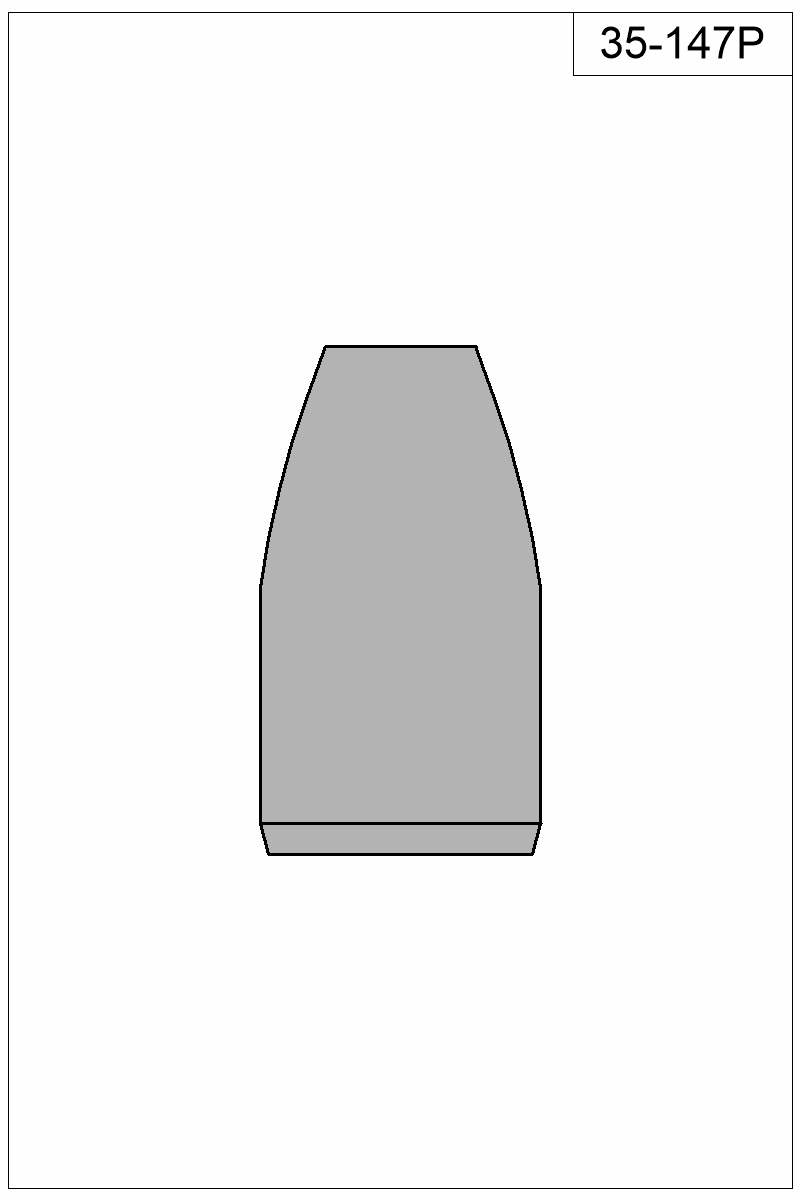 Accurate Molds catalog #35-147P Filled view of bullet 35-147P.