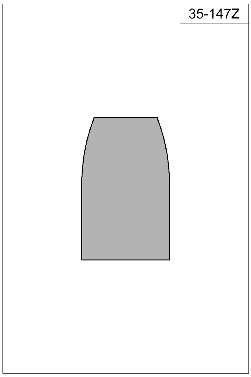 Accurate Molds catalog #35-147Z Filled view of bullet 35-147Z.