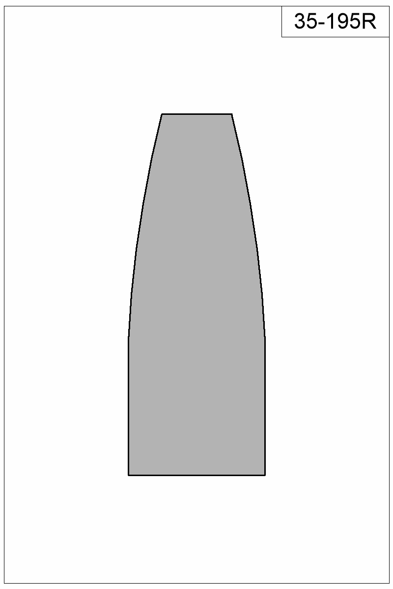 Accurate Molds catalog #35-195R Filled view of bullet 35-195R.