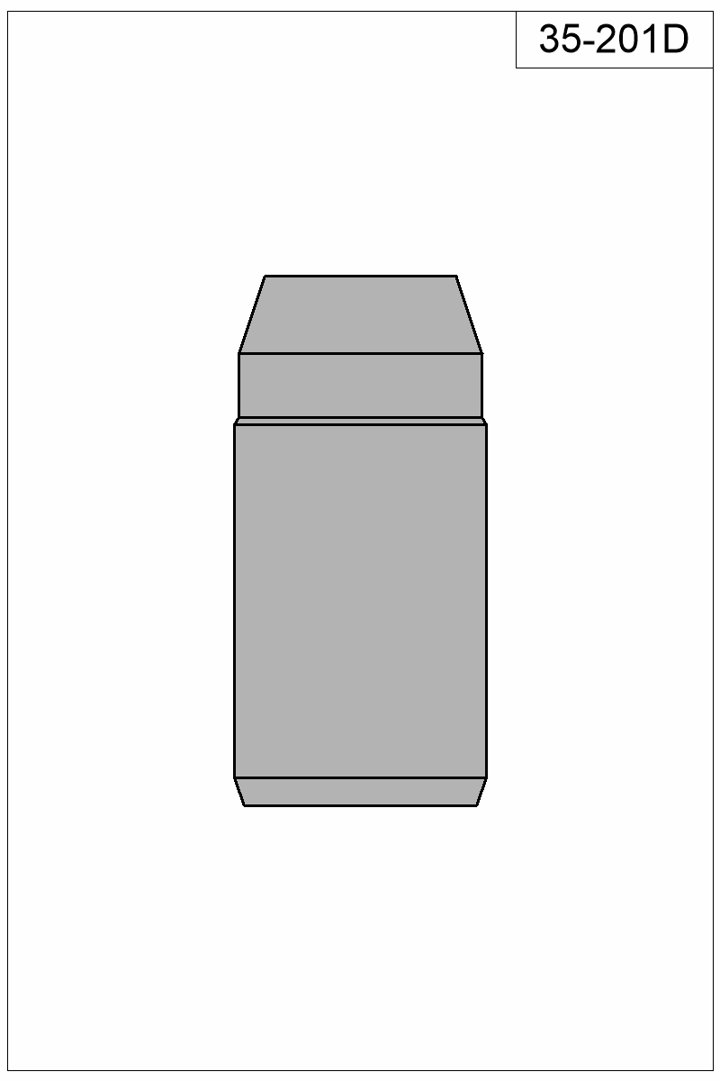 Accurate Molds catalog #35-201D Filled view of bullet 35-201D.