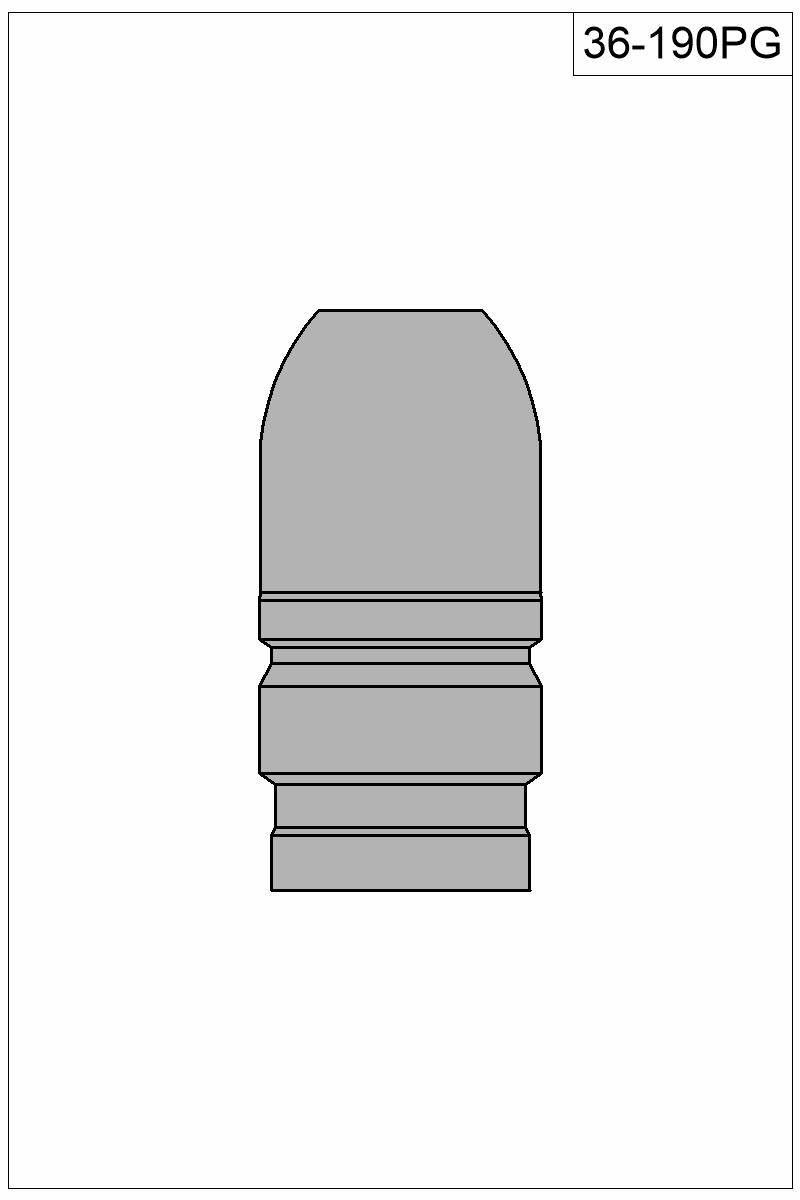 Filled view of bullet 36-190PG