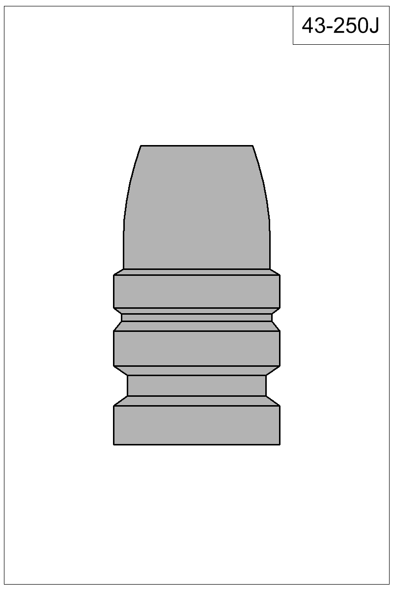 Filled view of bullet 43-250J