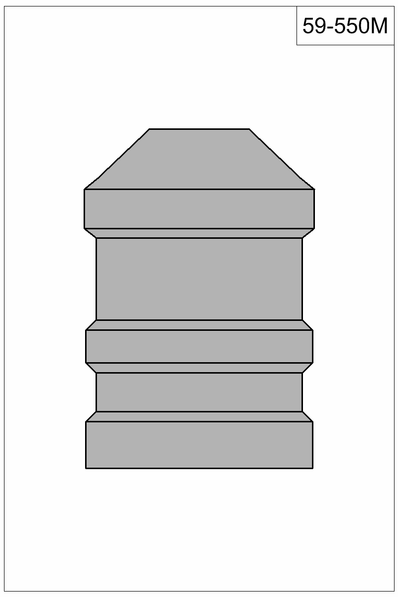 Filled view of bullet 59-550M