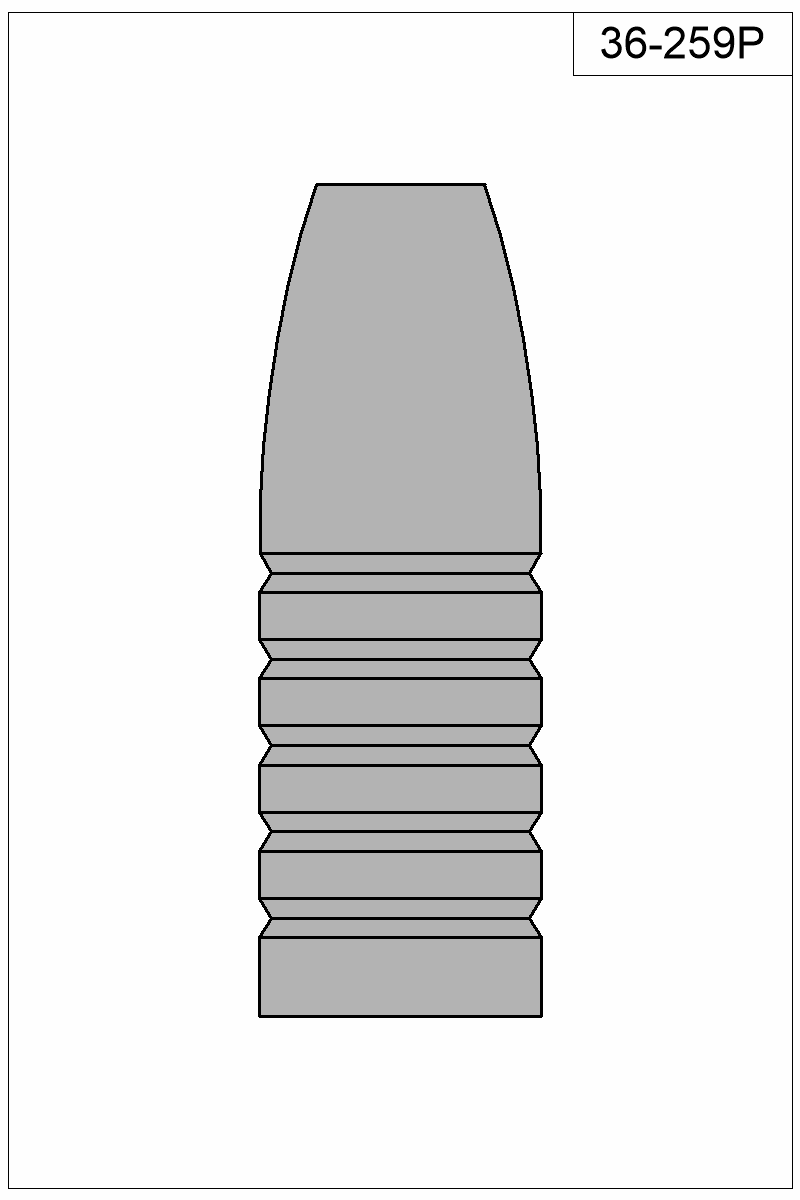 Filled view of bullet 36-259P