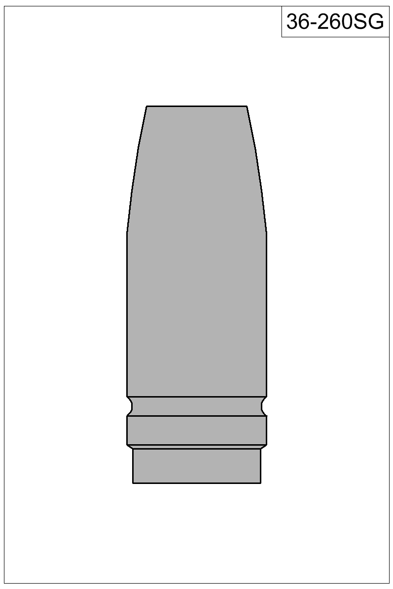 Filled view of bullet 36-260SG