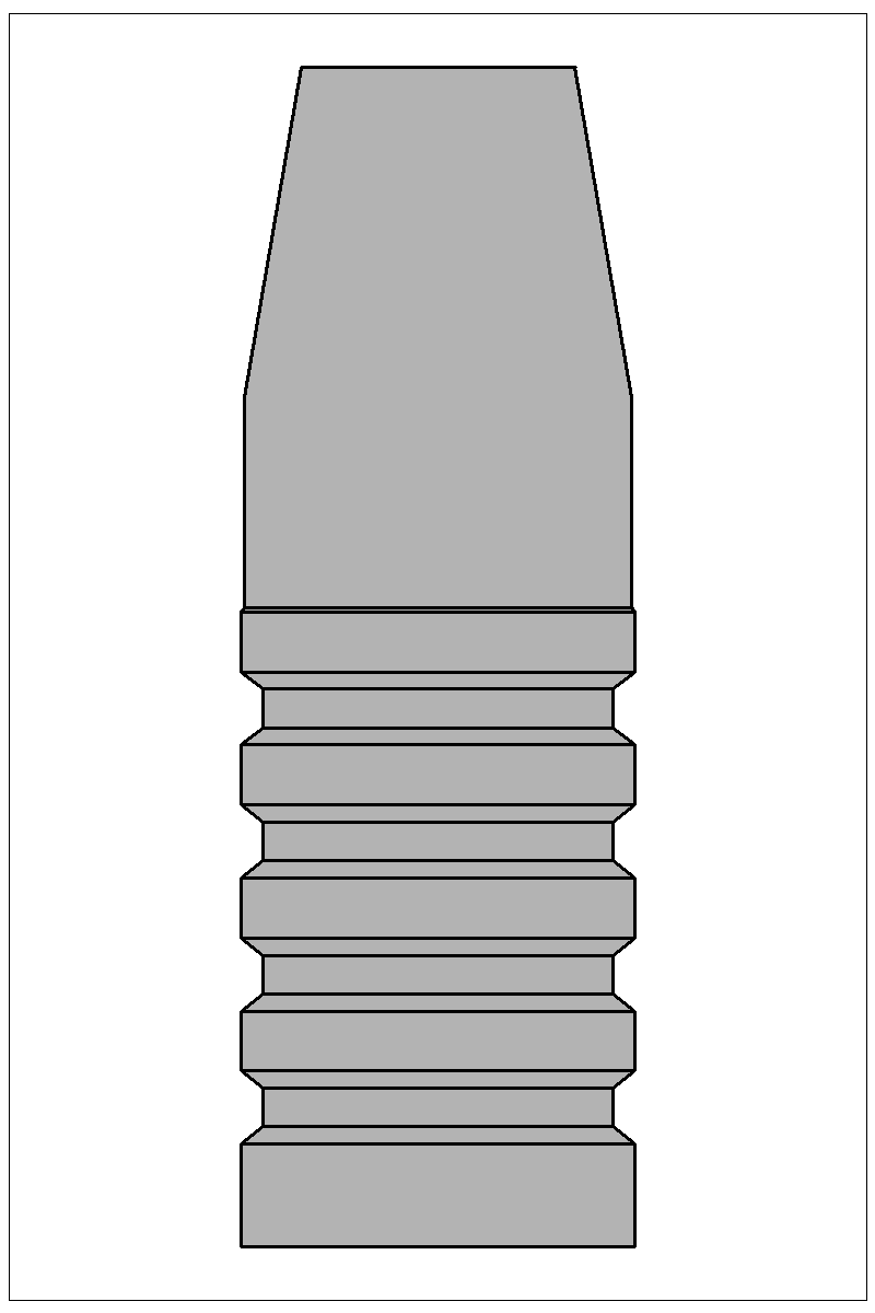Accurate Molds catalog #46-550B Filled view of bullet 46-550B