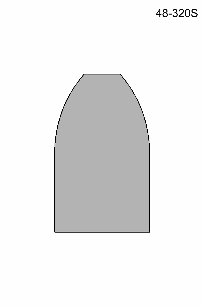 Accurate Molds catalog #48-320S Filled view of bullet 48-320S