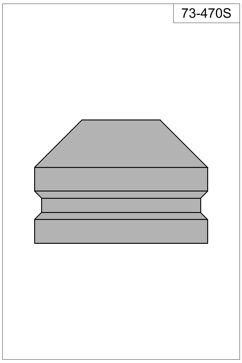Accurate Molds catalog #73-470S Filled view of bullet 73-470S