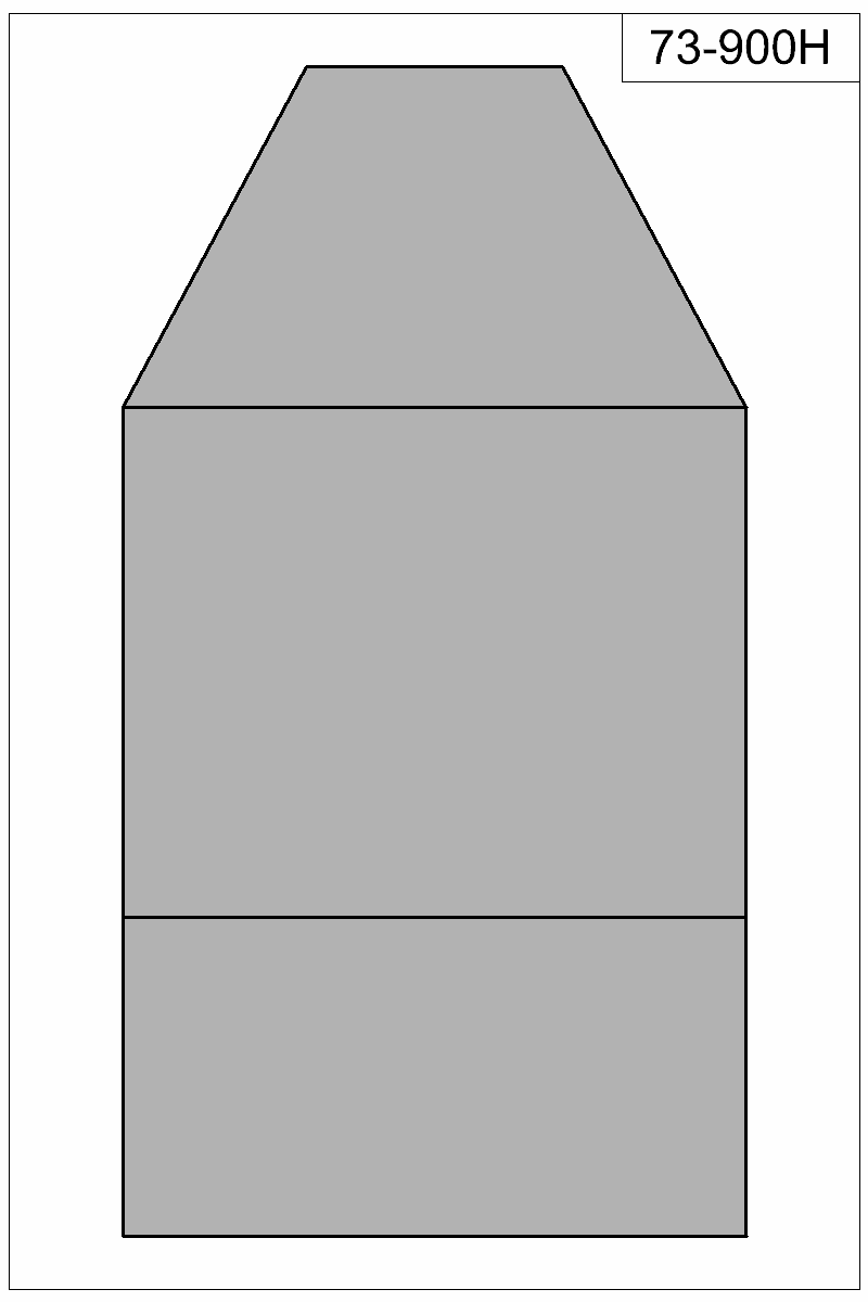 Accurate Molds catalog #73-900H Filled view of bullet 73-900H