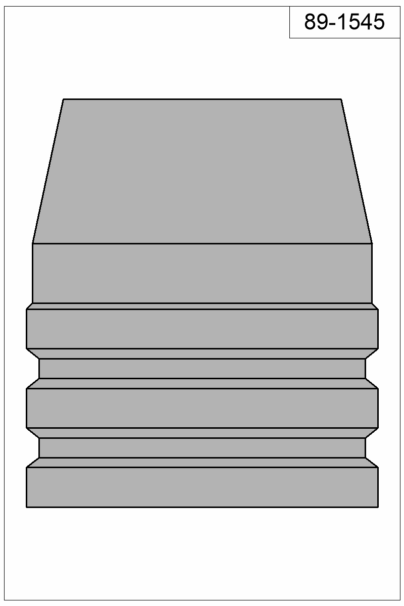 Accurate Molds catalog #89-1545 Filled view of bullet 89-1545